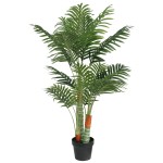 vidaXL Palmier artificial cu 3 trunchiuri, verde, 120 cm, PP vidaXL Palmier artificial cu 3 trunchiuri, verde, 120 cm, PP