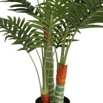 vidaXL Palmier artificial cu 3 trunchiuri, verde, 120 cm, PP vidaXL Palmier artificial cu 3 trunchiuri, verde, 120 cm, PP