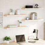 vidaXL Rafturi plutitoare, 4 buc., 80x23,5x4 cm, lemn prelucrat