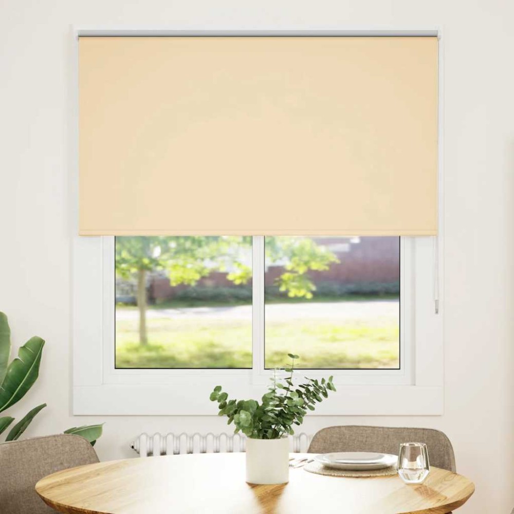 vidaXL Jaluzea cu role opace bej 140x130 cm Lățime material 136,6 cm