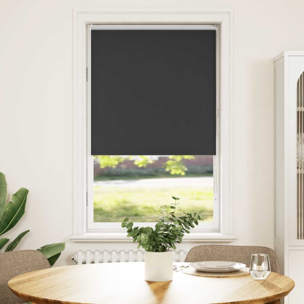 vidaXL Jaluzea cu role opace negru 80x130 cm lățime material 75,7 cm