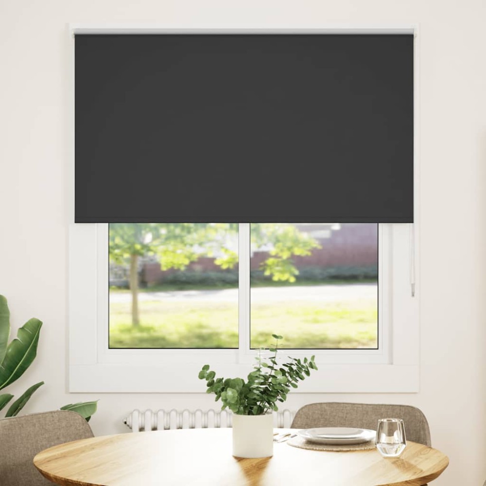 vidaXL Jaluzea cu role opace negru 125x150 cm Lățime material 121,6 cm