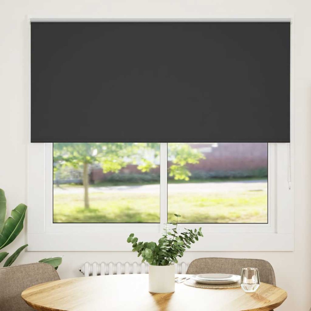 vidaXL Jaluzea cu role opace negru 145x150 cm lățime material 141,6 cm