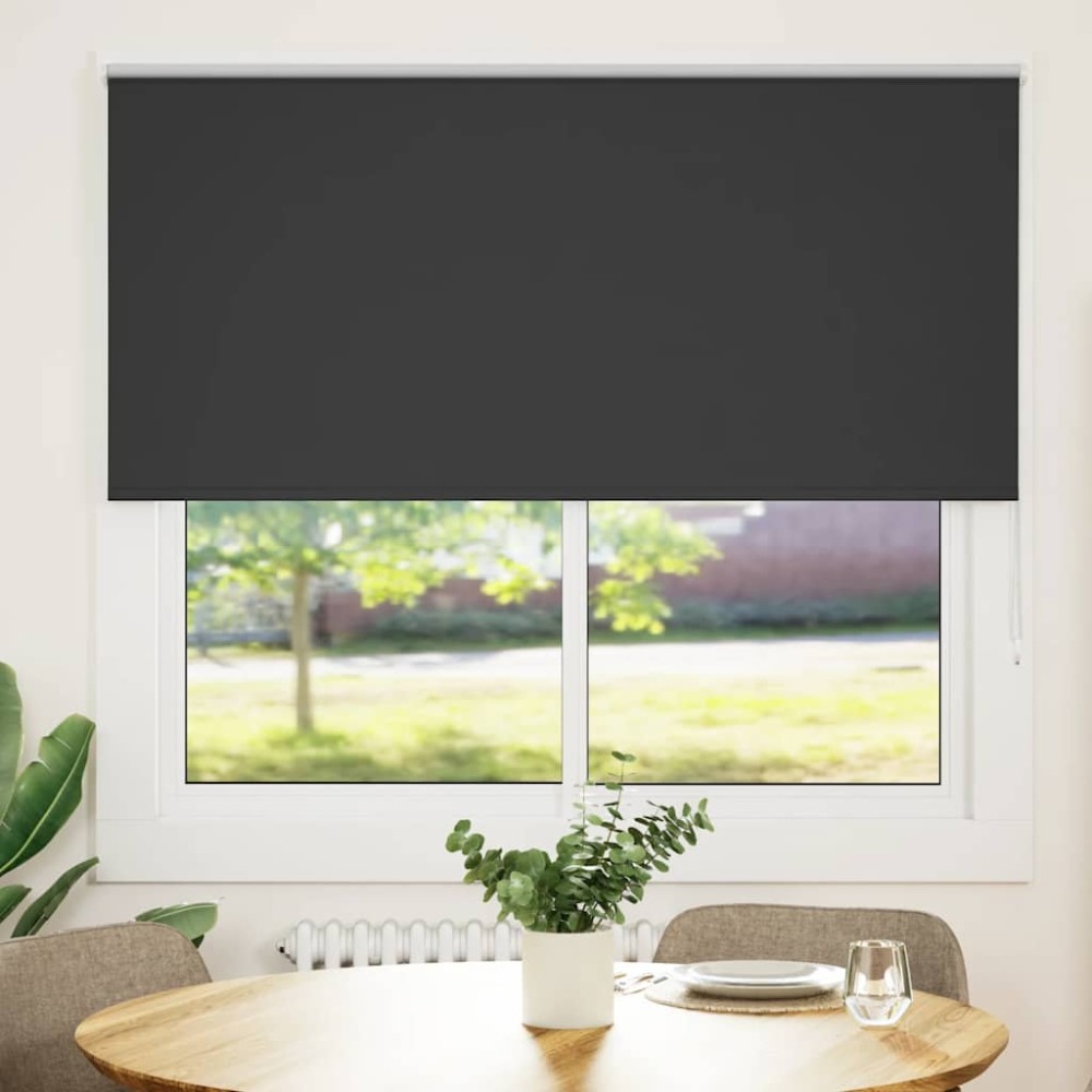 vidaXL Jaluzea cu role opace negru 150x150 cm Lățime țesătură 146,6 cm
