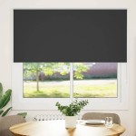 vidaXL Jaluzea cu role opace negru 150x150 cm Lățime țesătură 146,6 cm