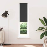 vidaXL Jaluzea cu role opace negru 40x210 cm lățime material 35,7 cm vidaXL Jaluzea cu role opace negru 40x210 cm lățime material 35,7 cm