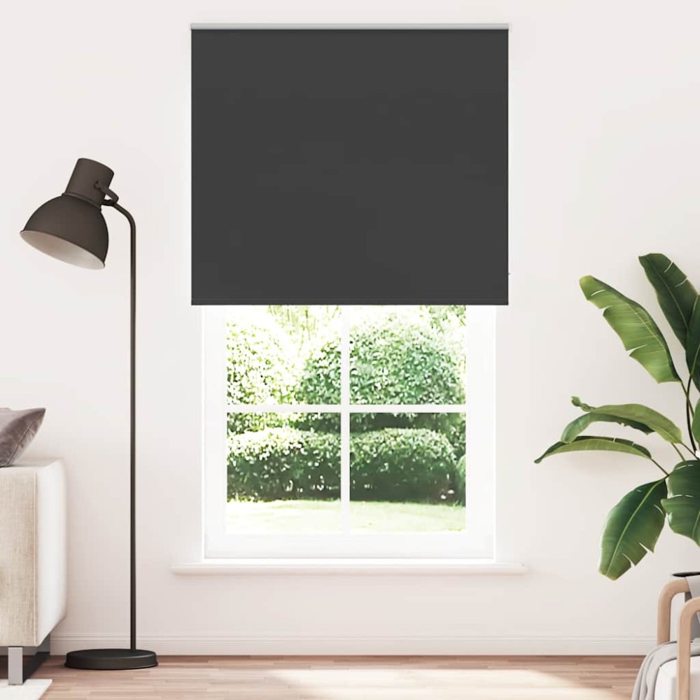 vidaXL Jaluzea cu role opace negru 130x210 cm lățime material 126,6 cm