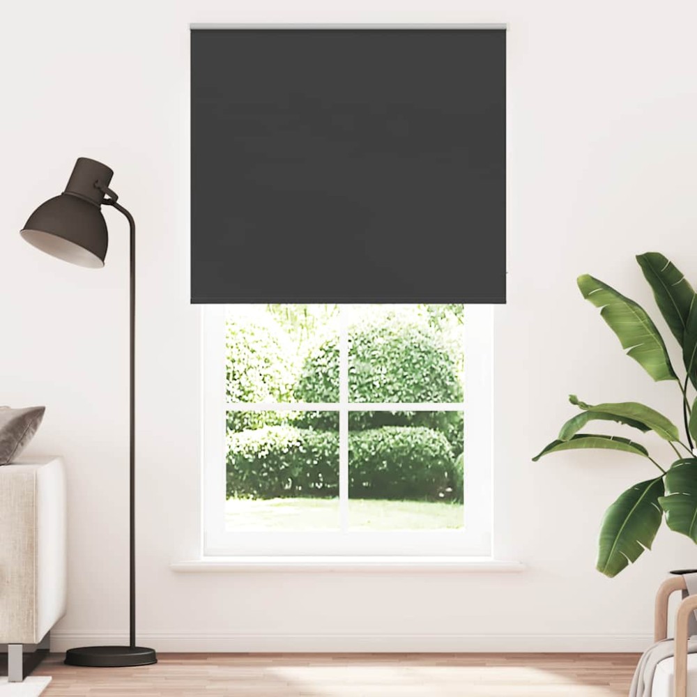 vidaXL Jaluzea cu role opace negru 140x230 cm Lățime material 136,6 cm