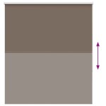 vidaXL Jaluzea cu role opace cafea 130x150 cm lățime material 126,6 cm