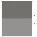 vidaXL Jaluzea cu rolă opaca gri 135x175 cm Latime material 131,6 cm