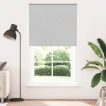 vidaXL Jaluzea cu rolă opaca gri deschis lățime material 131,6 cm