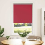 vidaXL Jaluzea cu role opace Roșu 85x130 cm lățime material 80,7 cm vidaXL Jaluzea cu role opace Roșu 85x130 cm lățime material 80,7 cm