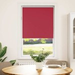vidaXL Jaluzea cu role opace Roșu 70x175 cm lățime material 65,7 cm