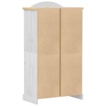 vidaXL Șifonier „Corona”, alb, 102x52x186 cm, lemn masiv de pin