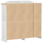 vidaXL Șifonier „Corona”, alb, 194x52x186 cm, lemn masiv de pin