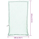 vidaXL Plasă de remorcă cu funie elastică, verde, 3,5x2 m, PP vidaXL Plasă de remorcă cu funie elastică, verde, 3,5x2 m, PP