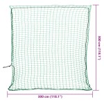 vidaXL Plasă de remorcă cu funie elastică, verde, 3x3 m, PP