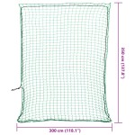vidaXL Plasă de remorcă cu funie elastică, verde, 3,5x3 m, PP