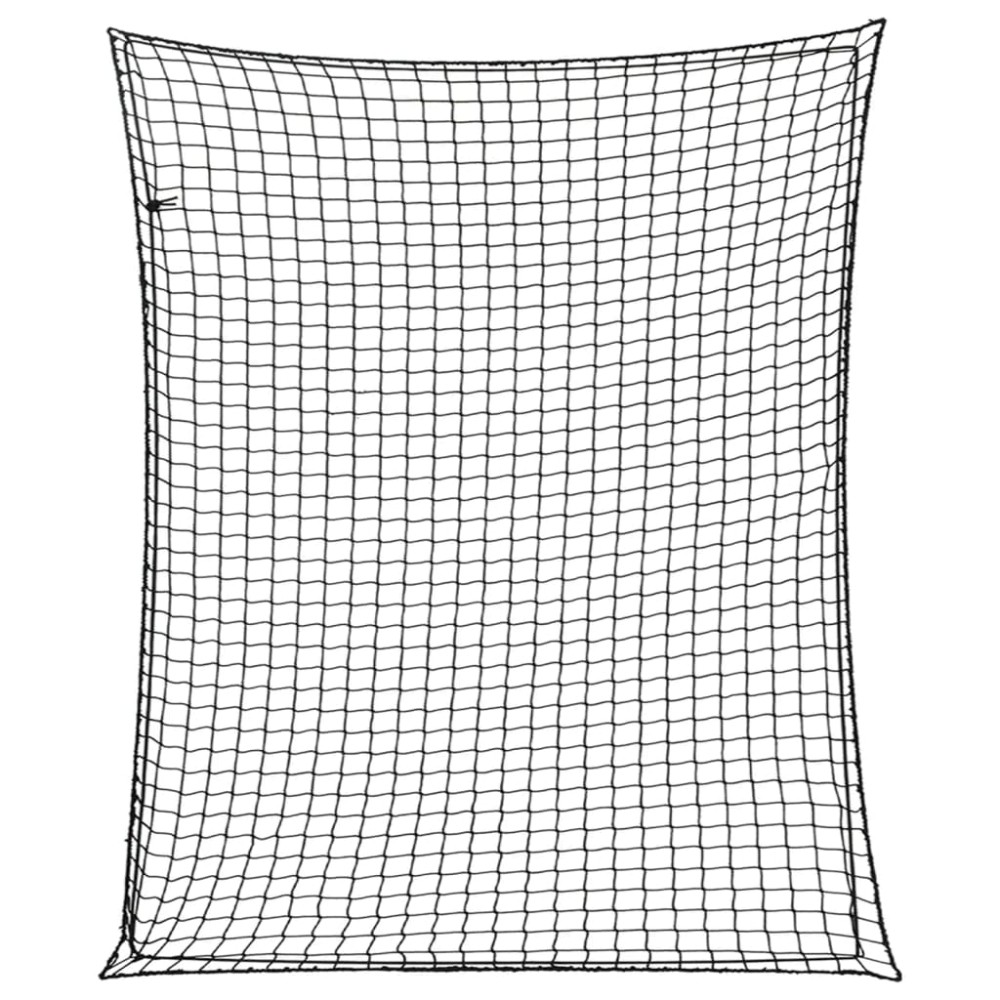 vidaXL Plasă de remorcă cu funie elastică, negru, 3x2,5 m, PP