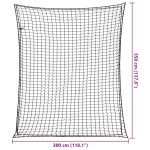 vidaXL Plasă de remorcă cu funie elastică, negru, 3,5x3 m, PP