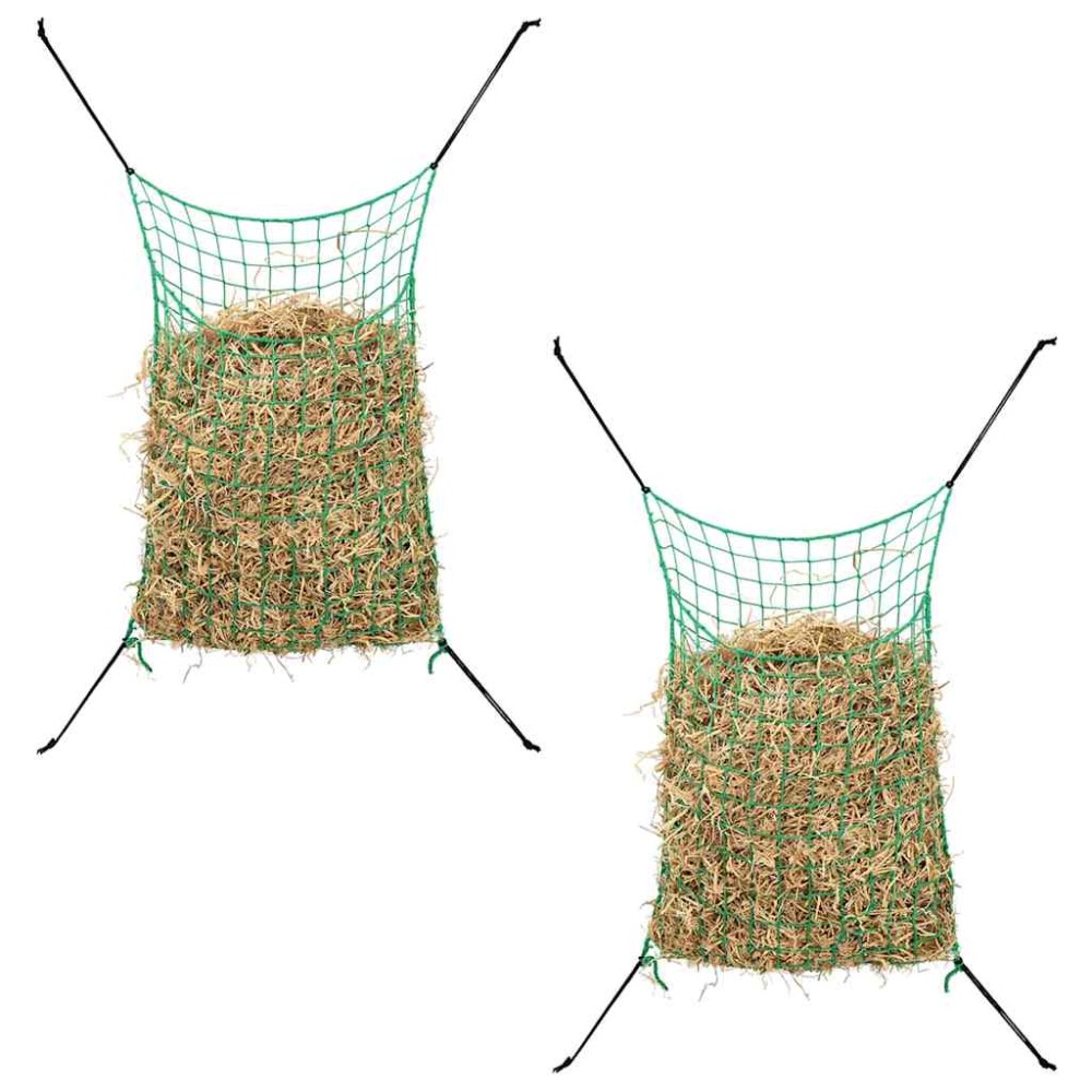 vidaXL Plase pentru fân, 2 buc, verde, dreptunghiulară, 90x60 m, PP