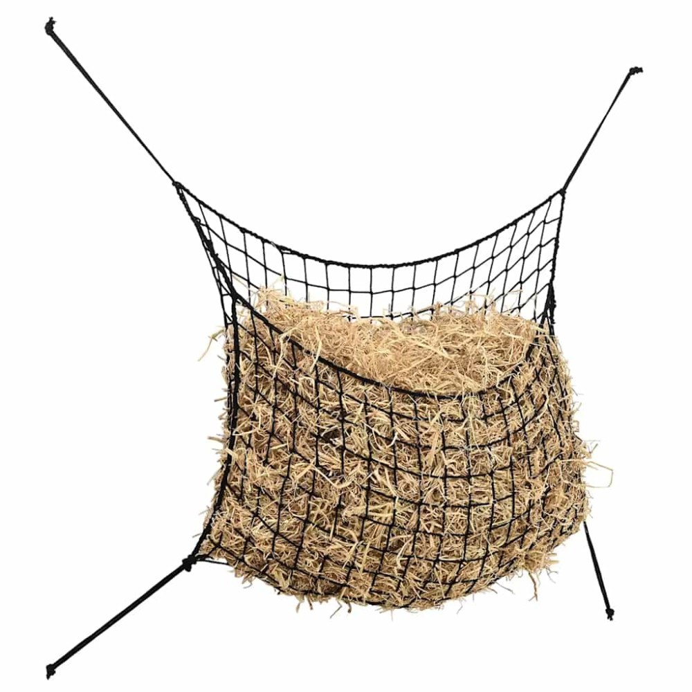 vidaXL Plase pentru fân, 2 buc, negru, rotunde, 75x50 cm, PP