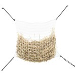vidaXL Plase pentru fân, 2 buc, alb, dreptunghiulară, 100x90 cm, PP vidaXL Plase pentru fân, 2 buc, alb, dreptunghiulară, 100x90 cm, PP