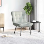 vidaXL Scaun de relaxare gri deschis 64x74x84 cm catifea vidaXL Scaun de relaxare gri deschis 64x74x84 cm catifea