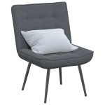 vidaXL Scaun de relaxare gri închis 64x74x84 cm catifea vidaXL Scaun de relaxare gri închis 64x74x84 cm catifea