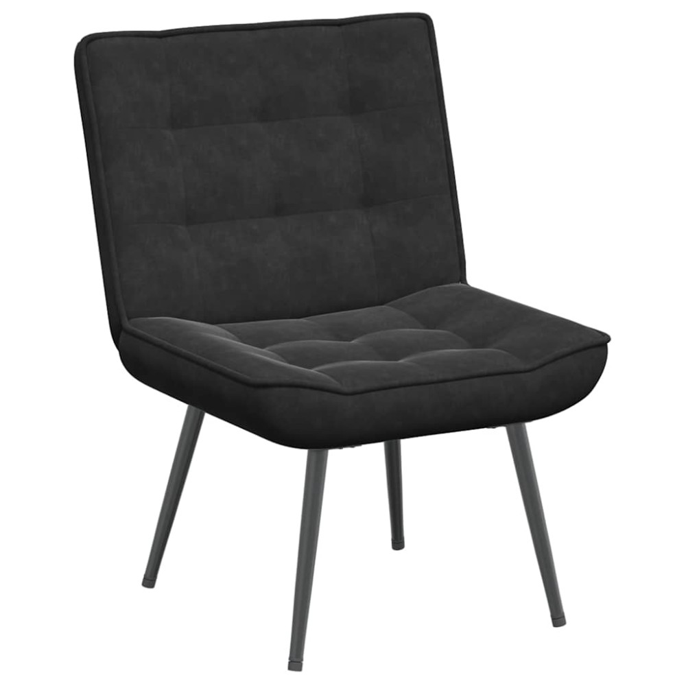 vidaXL Scaun de relaxare negru 64x74x84 cm catifea