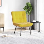 vidaXL Scaun de relaxare galben 64x74x84 cm catifea vidaXL Scaun de relaxare galben 64x74x84 cm catifea