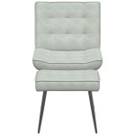 vidaXL Scaun de relaxare cu taburet, gri deschis, catifea vidaXL Scaun de relaxare cu taburet, gri deschis, catifea