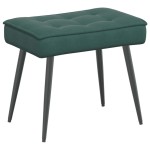 vidaXL Scaun de relaxare cu taburet, verde închis, catifea vidaXL Scaun de relaxare cu taburet, verde închis, catifea
