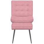 vidaXL Scaun de relaxare cu taburet, roz, catifea