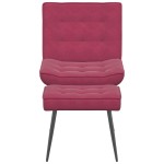vidaXL Scaun de relaxare cu taburet, roșu vin, catifea vidaXL Scaun de relaxare cu taburet, roșu vin, catifea
