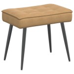 vidaXL Scaun de relaxare cu taburet, maro, catifea vidaXL Scaun de relaxare cu taburet, maro, catifea