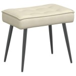 vidaXL Scaun de relaxare cu scaun catifea crem vidaXL Scaun de relaxare cu scaun catifea crem