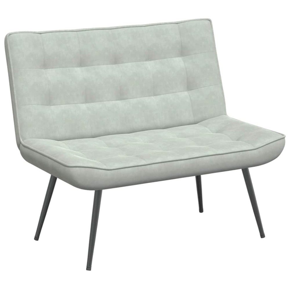 vidaXL Bancă gri deschis 110x74x84 cm catifea