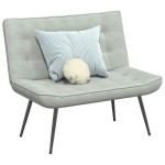 vidaXL Bancă gri deschis 110x74x84 cm catifea vidaXL Bancă gri deschis 110x74x84 cm catifea