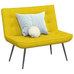 vidaXL Bancă galbenă 110x74x84 cm catifea