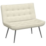 vidaXL Bancă cremă 110x74x84 cm catifea