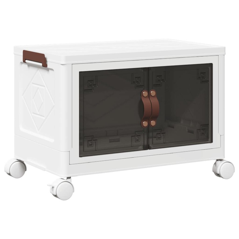 vidaXL Cutie de depozitare stivuită cu roți 28 L 48,5x29,5x33 cm