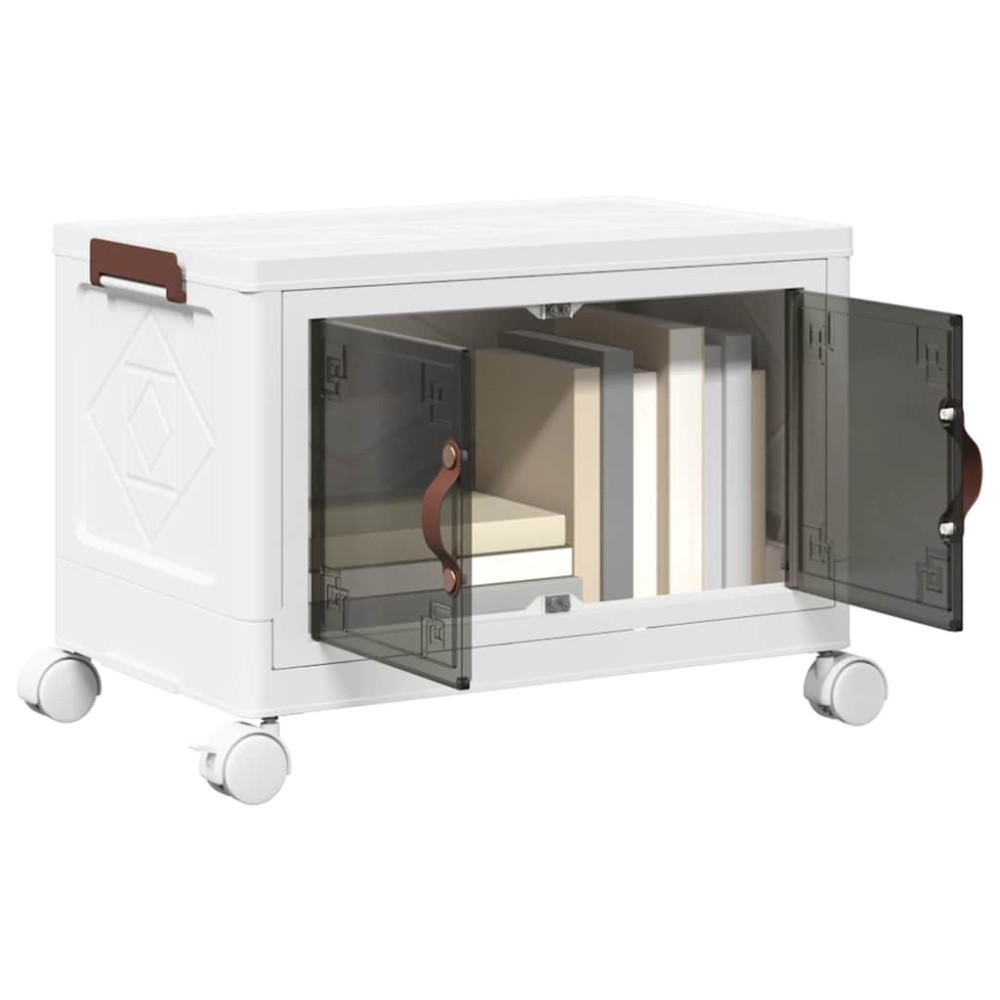 vidaXL Cutie de depozitare stivuită cu roți 28 L 48,5x29,5x33 cm
