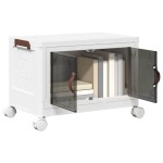 vidaXL Cutie de depozitare stivuită cu roți 28 L 48,5x29,5x33 cm vidaXL Cutie de depozitare stivuită cu roți 28 L 48,5x29,5x33 cm