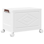 vidaXL Cutie de depozitare stivuită cu roți 28 L 48,5x29,5x33 cm vidaXL Cutie de depozitare stivuită cu roți 28 L 48,5x29,5x33 cm