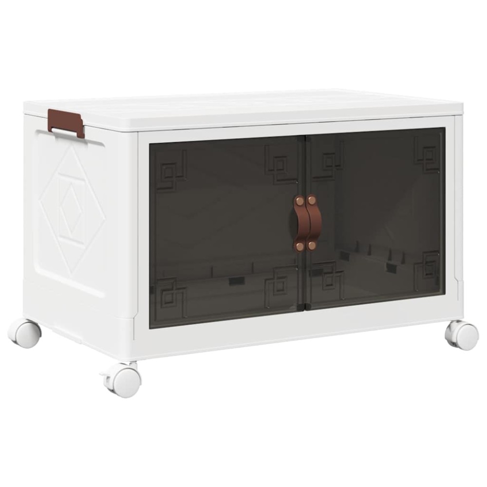vidaXL Cutie de depozitare stivuită cu roți 75 L 64x40x41 cm