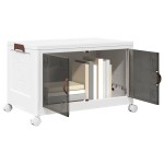 vidaXL Cutie de depozitare stivuită cu roți 75 L 64x40x41 cm vidaXL Cutie de depozitare stivuită cu roți 75 L 64x40x41 cm