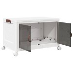 vidaXL Cutie de depozitare stivuită cu roți 75 L 64x40x41 cm vidaXL Cutie de depozitare stivuită cu roți 75 L 64x40x41 cm