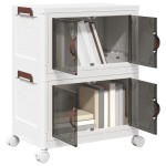 vidaXL Cutie de depozitare stivuită cu roți 28 L 48,5x29,5x59,5 cm vidaXL Cutie de depozitare stivuită cu roți 28 L 48,5x29,5x59,5 cm