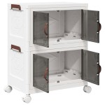 vidaXL Cutie de depozitare stivuită cu roți 28 L 48,5x29,5x59,5 cm vidaXL Cutie de depozitare stivuită cu roți 28 L 48,5x29,5x59,5 cm